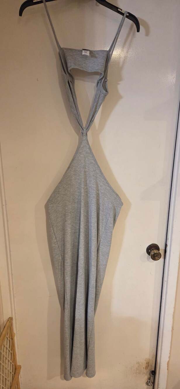 LA Luxe Gray Halter Dress Size L